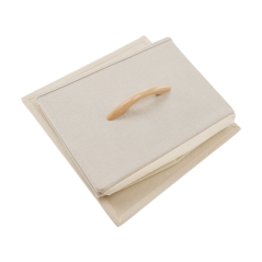 Komoda z szufladami materiałowymi, beż/brąz, LEWY TYP 1 (akce)