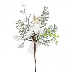 Ornament grane koja bode od bijele bobice