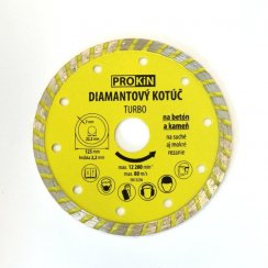 Diamantna plošča o 125x22,23 mm TURBO PROKIN KLC