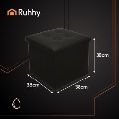 Skladací puf čierny Ruhhy 25779
