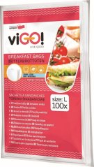 Vrećica za grickalice 19x22cm papirnato bijela, pakiranje od 100 komada