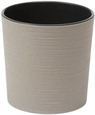 Blumentopf UH ø300 mm MALWA ECO WOOD DLUTO grau Höhe 310 mm mit KLC-Einsatz