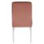 Krzesło, różowy Tkanina Velvet/biały metal, COLETA NOVA
