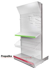 Přepážka Racks H38-380, 470x100 mm, Cr, boční