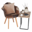 Designerski fotel, patchwork/buk, TRYST