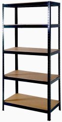 Raft metalic cu rafturi din placă MDF 1500 x 700 x 300 mm, capacitate raft 150 kg, HOBBY