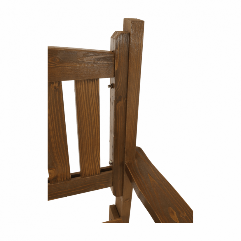 Záhradná lavička, hnedá, 123,5 cm, DILKA