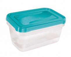 Lebensmittelbehälter UH 3er-Set FREDO FRESH, 3x1,25L, rechteckig für Gefrierschrank KLC