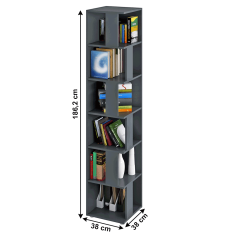 Półka narożna, grafit, KORIND