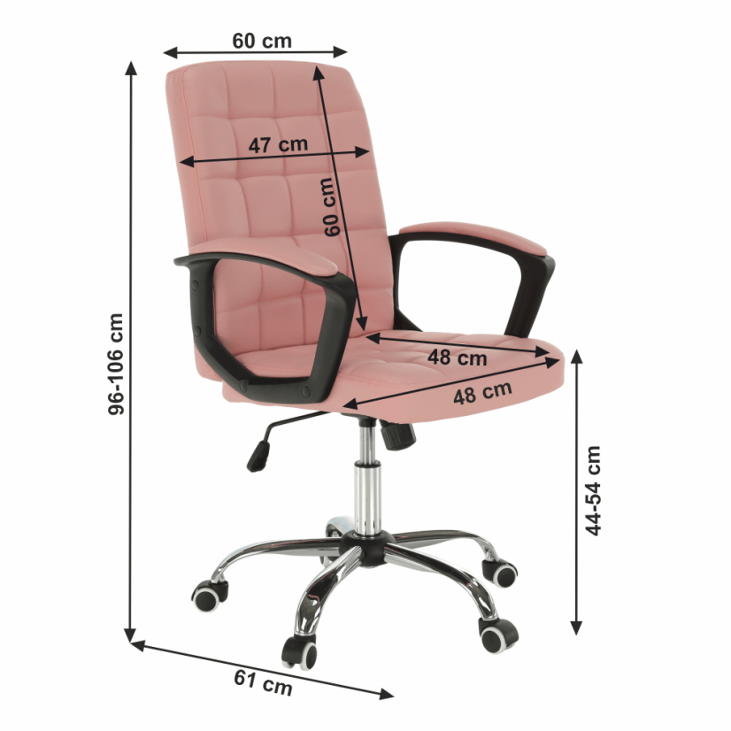 Bürostuhl, rosa Öko-Leder, RULIS (akce)