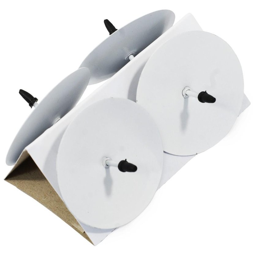 Kerzenständer Kreis 5,3 cm weiß 4er Set