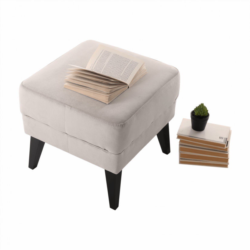 Hocker, creme/schwarz, RODEZA