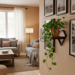 Nástenný stojan na rastliny Závesná polica na kvety Dekorácie Loft Diamond ModernHome