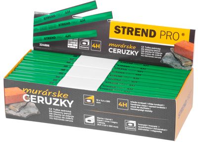 Pencil Strend Pro, zidani, 250 mm, črni svinčnik, kvadratni, za kamen, prodajna škatla 72 kos