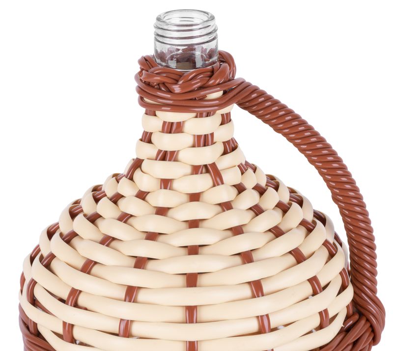 Korbflasche Strend Pro Cada Wilo, 2 lit. Glas, für Wein und Schnaps, geflochten, MIX-Farben