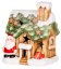 MagicHome karácsonyi dekoráció, Mikulás háza, LED, terrakotta, 10x8,3x12,2 cm