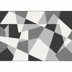 Teppich, schwarz/grau/weiß, 67x120, SANAR