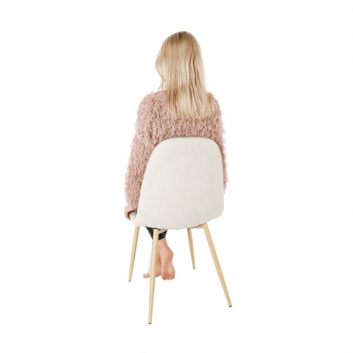 Krzesło, kremowa tkanina/buk, LEGA