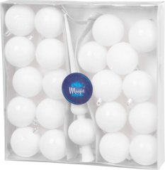 MagicHome Weihnachtskugeln, Set, 21 Stück, 6 cm, weiß, spitz, für den Weihnachtsbaum