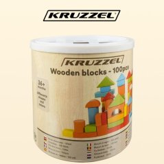 Drevené kocky - 100 ks. Kruzzel 22666 (akce)