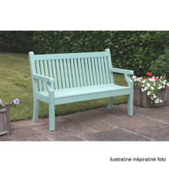 Drewniana ławka ogrodowa, neo miętowa, 150 cm, KOLNA