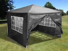 Pavilion comercial de grădină, 3x3 m, 4 pereți, gri, MultiGarden