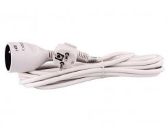 Prelungire cablu 250V 5m / 1 Z / Alb KLC