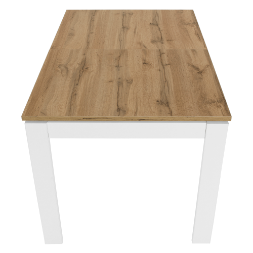 Zložljiva miza, bela/wotan hrast 135-184x86 cm, VILGO