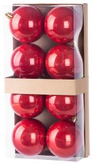 Globuri de Craciun MagicHome, 8 buc, rosii, pentru brad, 7 cm (akce)