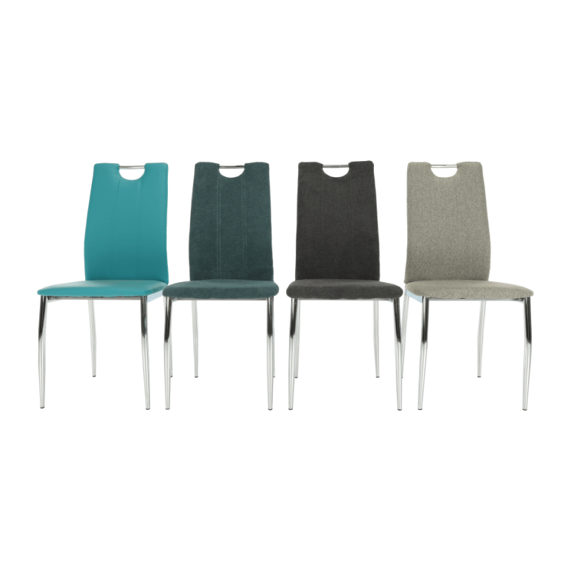 Esszimmerstuhl, Highlight Beige/Chrom, OLIVA NEU