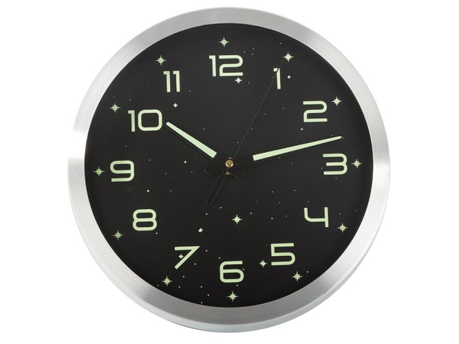 Veľké nástenné hodiny fluorescent light stars 30 cm