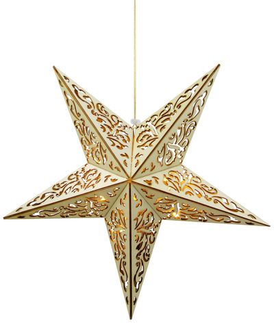 Božićna zvijezda MagicHome, 10 LED dioda, topla bijela, 3xAA, + daljinski upravljač, 40 cm