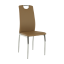 Esszimmerstuhl, Kunstleder beige/chrom, ERVINA