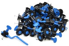 Vorbereitungsset zum Nivellieren von Fliesen und Pflastersteinen - 50-tlg. Clips + Schlüssel, GEKO