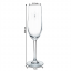 TEMPO-KONDELA SNOWFLAKE CHAMPAGNE, sklenice na šampaňské, set 4 ks, s krystaly, 230 ml
