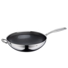 Nerezová panvica wok s nepriľnavým povrchom Flavoria 32 cm, 4,5 l