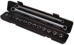 Sada dlhých račňových kľúčov, 15-dielna, 8 - 24 mm v kufríku, MAR-POL