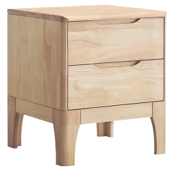 Noćni ormarić, puno drvo, natural, FERB