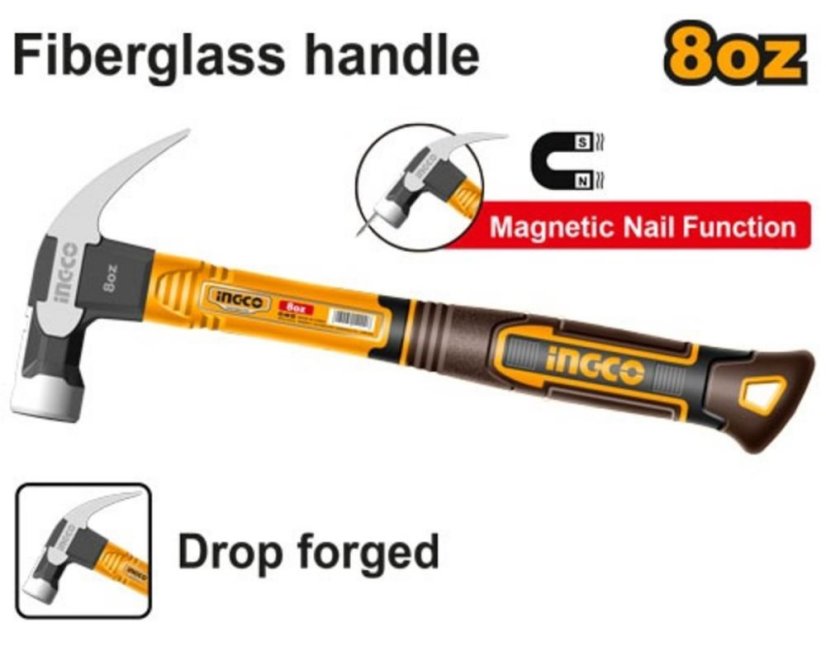 Kladivo tesárske 220g INGCO sklolaminát (akce)