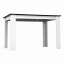 Jedilna miza, bela/črna, 120x80 cm, KRAZ