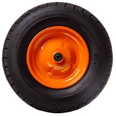 Roată gonflabilă cu rulmenți, orificiu de 10 mm, diametru de 400 mm, lățime de 90 mm, portocaliu