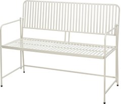 Bancă de grădină BISTRO 118 cm, albă