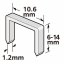 Heftklammern Strend Pro Premium J906, 06 mm, 1,2 x 10,6 mm, Packung. 1000 Stk