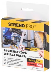 Bandă Strend Pro, adezivă, anti-alunecare, extra durabilă, neagră/galben, 25 mm x 5 m