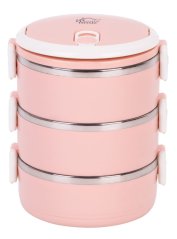 Kutija za ručak MagicHome LB933, 3 pretinca, 1,5 litara, roza