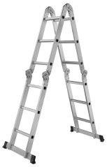 Rebrík štvordielny kĺbový 4 x 3 priečok, 370 cm, 11,8 kg, GEKO