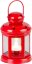Božična lampijon MagicHome, rdeča, z LED svečo, 10x15/20 cm
