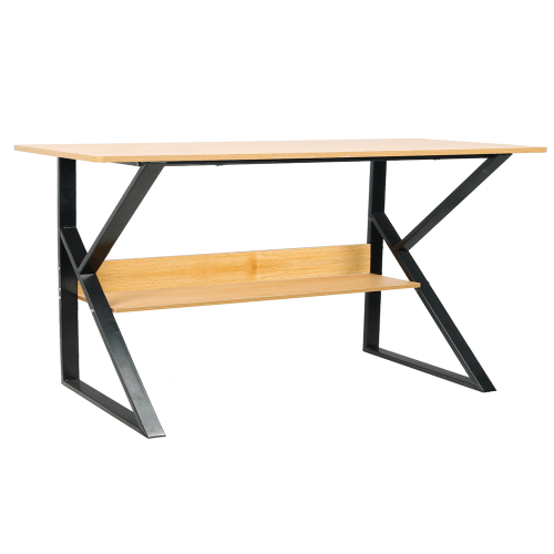 Pisalna miza s polico, bukev/črna, TARCAL 140