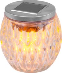 Strend Pro kerti lámpa, napelemes, láng hatású, 6x LED, meleg fehér, 10x10 cm, sellbox 6db (akció)