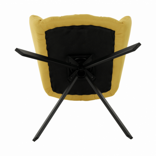 Design vrtljivi stol, rumeno/črn, KOMODO